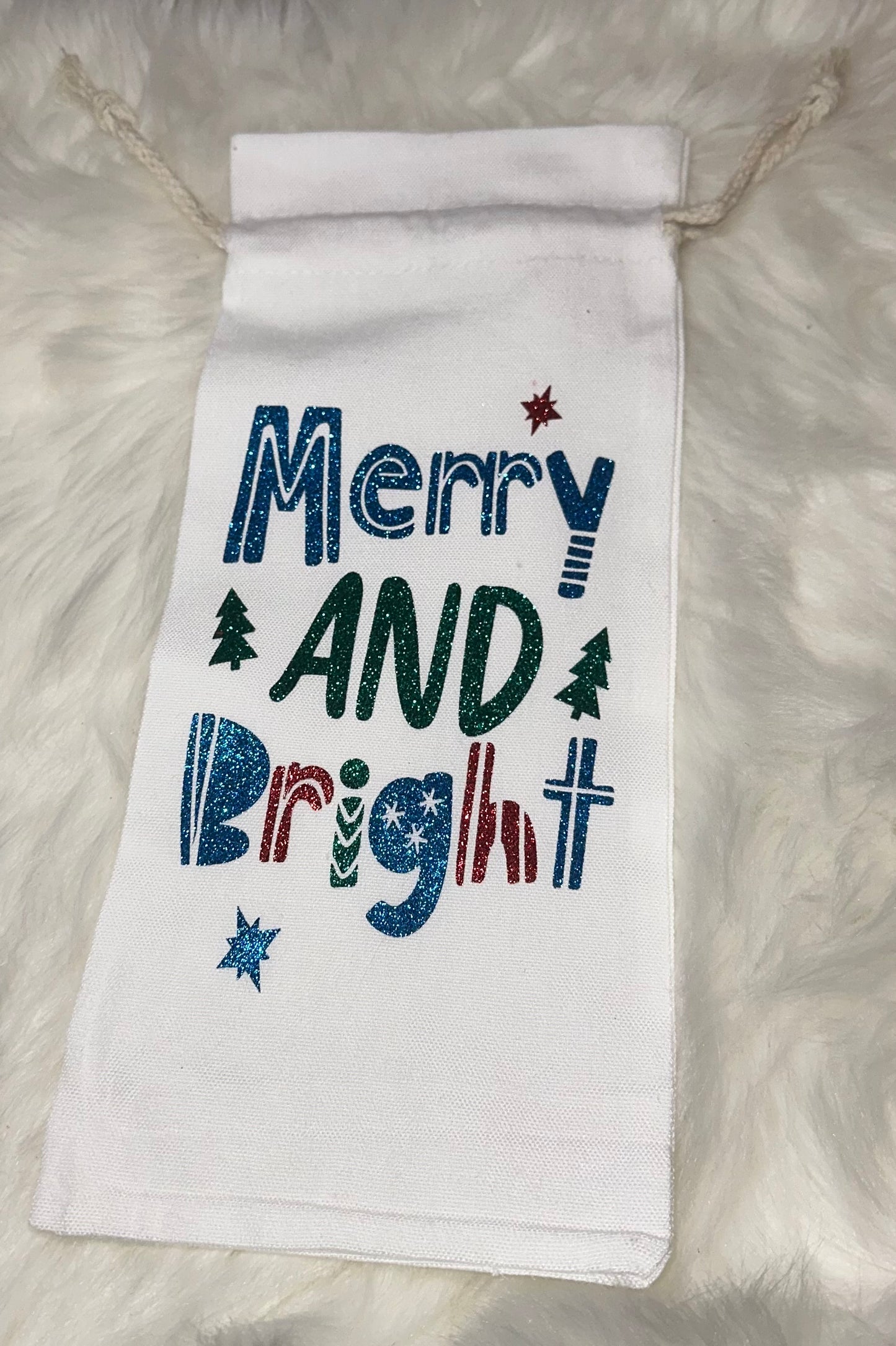 Merry & Bright Wine Bag