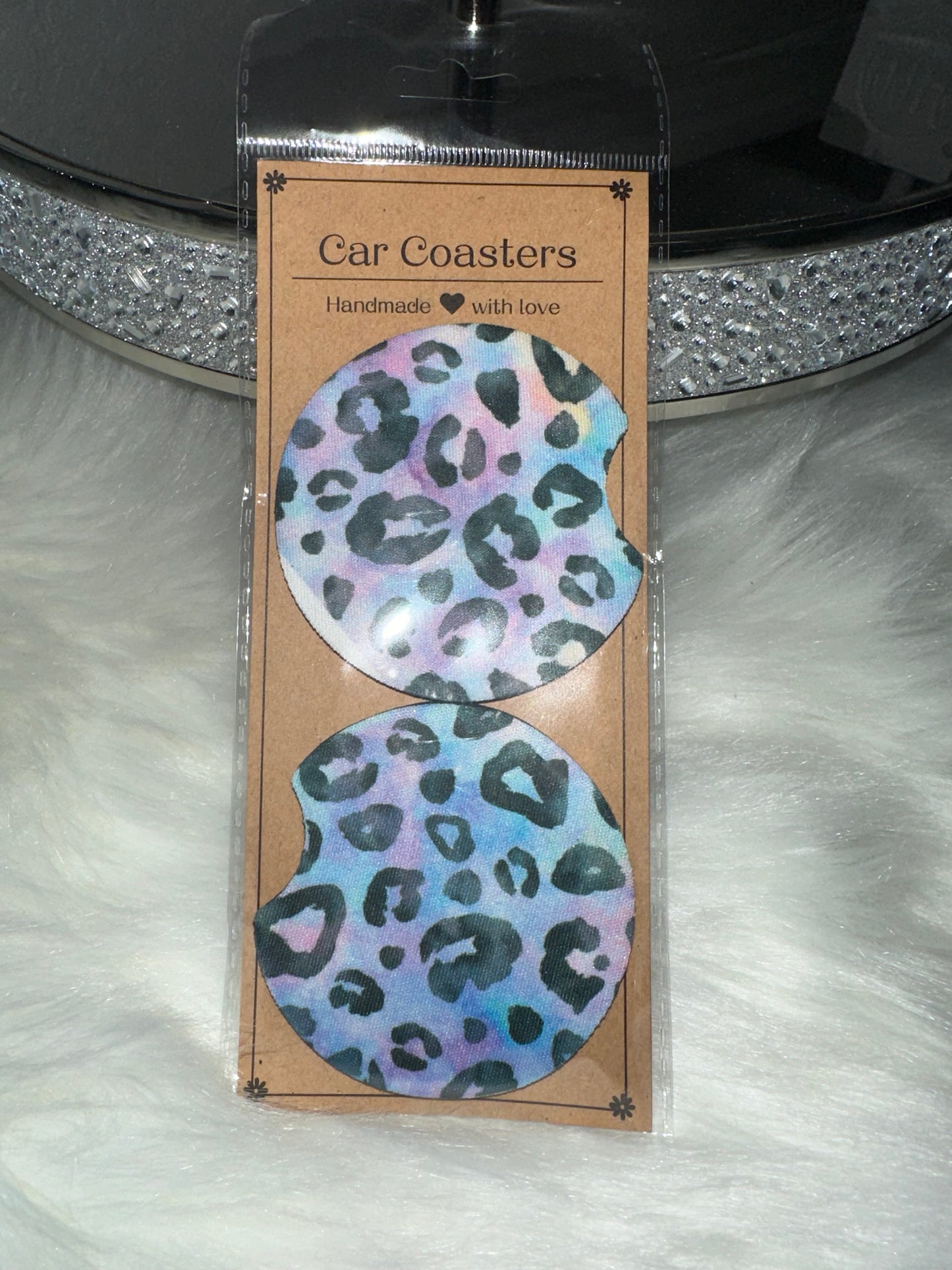 Cheetah Print Car Coasters